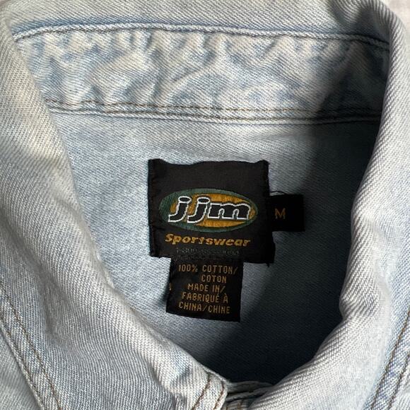 J Jim Hard Rock Cafe Denim Button Down Niagara Falls Size Medium 100% Cotton - Picture 3 of 7